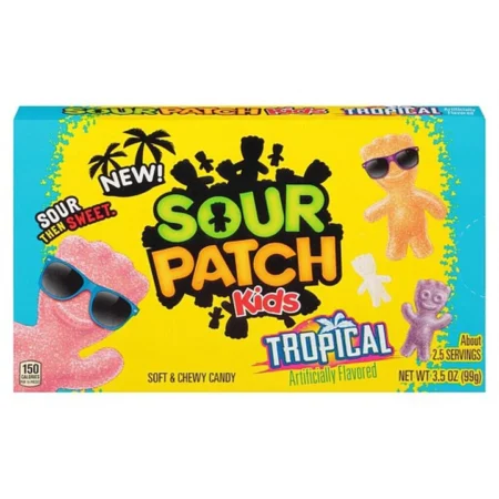 Sour Patch Tropical Theater Box 12x99g – Saure Weingummis mit exotischen Früchten