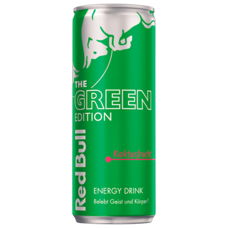 Red Bull The Green Edition Kaktusfrucht 24x250ml – Erfrischender Energy-Drink mit exotischem Kaktusfruchtgeschmack