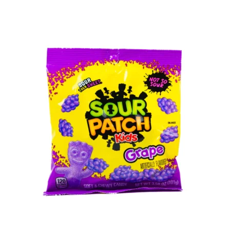 Sour Patch Kids Grape Bag 12x102g – Fruchtig-saure Weingummis mit Traubengeschmack