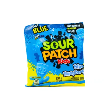 Sour Patch Kids Blue Raspberry Bag 12x102g – Saure Weingummis mit Blaubeergeschmack