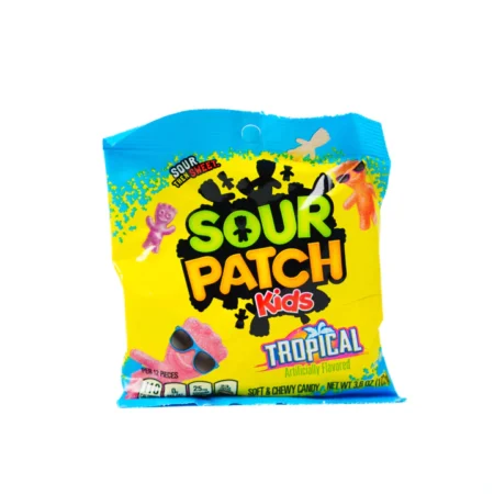 Sour Patch Kids Tropical Bag 12x102g – Fruchtige und saure Weingummis mit tropischem Geschmack