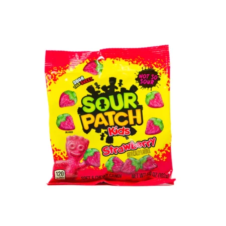 Sour Patch Kids Strawberry Bag 12x102g – Saure Weingummis mit Erdbeergeschmack