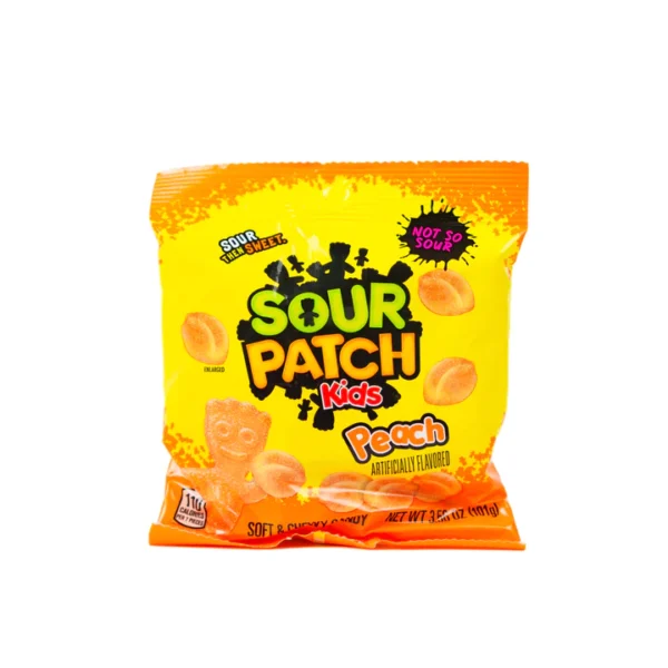 Sour Patch Kids Peach Bag 12x102g – Süß-saure Fruchtgummis mit Pfirsichgeschmack