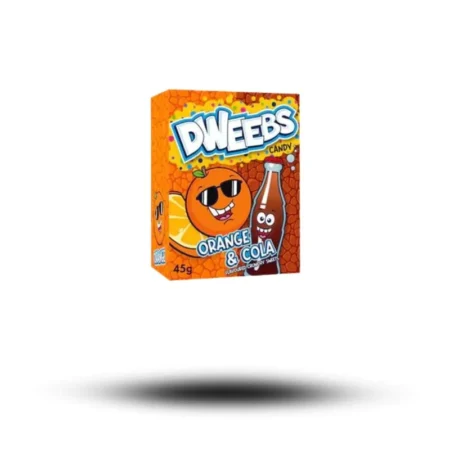 Dweebs Orange & Cola 24x45g – Knusprige Süßigkeiten mit Orange- und Cola-Geschmack