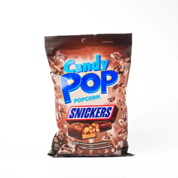 candy pop popcorn snickers schokolade erdnüsse karamell knusprig