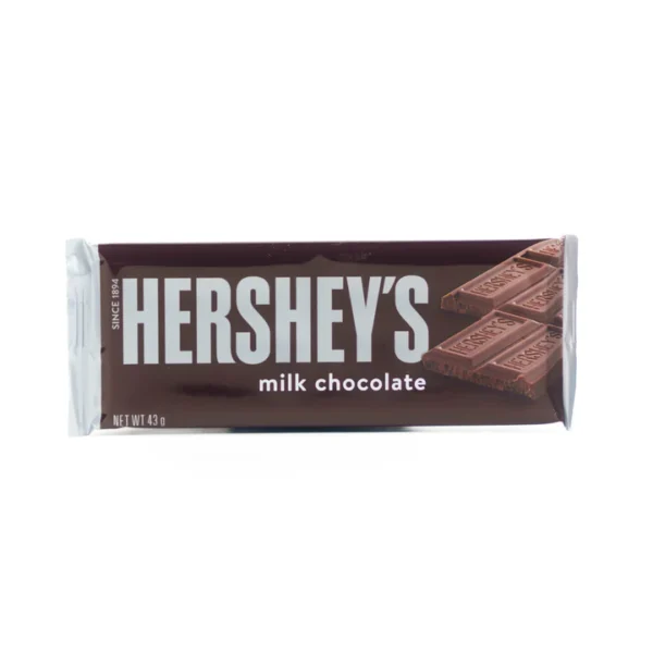 Hershey's Milk Chocolate 36x43g – Klassische Milchschokolade in Riegelform