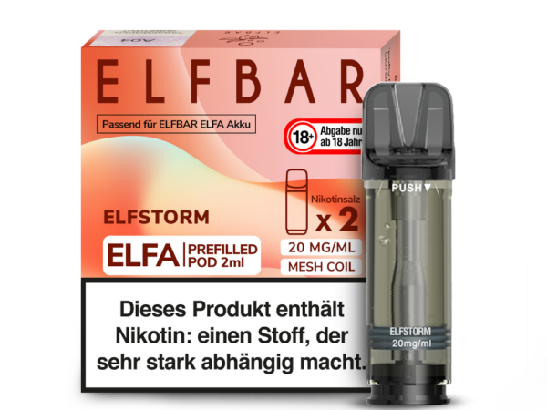 Elfbar Pods Elfstorm 10x 2x2ml – Intensives Aroma für ein einzigartiges Dampferlebnis