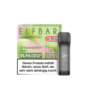 Elfbar Pods Strawberry Kiwi 10x 2x2ml – Fruchtige Erdbeere mit exotischer Kiwi