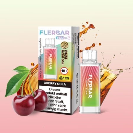 Flerbar Pods 10x2er Cherry Cola – Spritziger Cola-Kirsch-Geschmack für Vaping