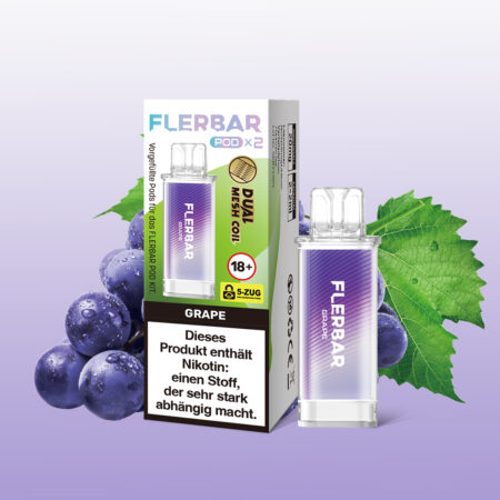 Flerbar Pods Grape 10x2er – Fruchtige Pods mit intensivem Traubengeschmack.