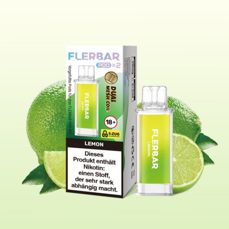 Flerbar Pods Lemon 10x2er – erfrischender Zitronengeschmack für ein spritziges Vaping-Erlebnis.