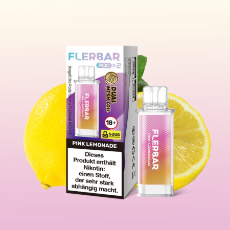 Flerbar Pods Pink Lemonade – 10x2er, spritzige Zitronen-Himbeer-Limonade mit erfrischender Note.