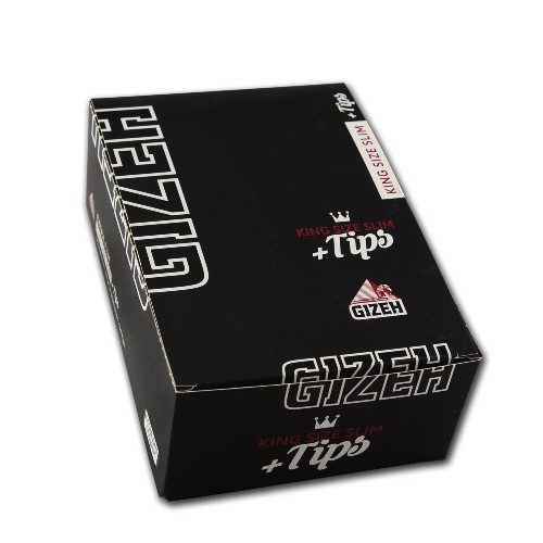 Gizeh King Size Slim – 26x34 Blatt mit 34 Filter-Tips, hochwertiges Rolling Paper für gleichmäßigen Rauchgenuss.