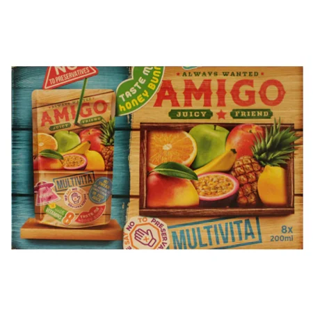 Amigo Multivita 8x200ml – Erfrischendes Multivitamin-Getränk mit fruchtigem Geschmack