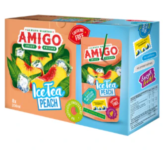 Amigo Ice Tea Peach 8x200ml – Erfrischender Eistee mit fruchtigem Pfirsichgeschmack