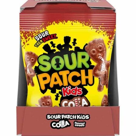 Sour Patch Kids Cola Bag - 10x130g – Fruchtgummis mit süß-saurem Cola-Geschmack