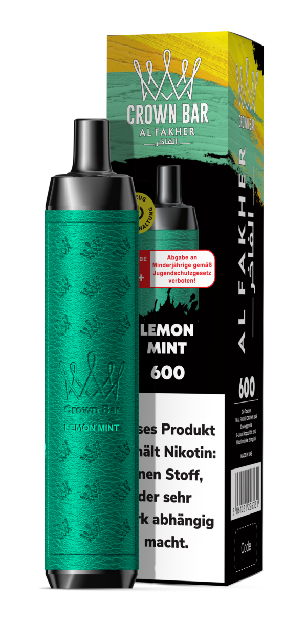 Al Fakher Vape Lemon Mint 10x600er – Spritzige Zitrone mit kühler Minze