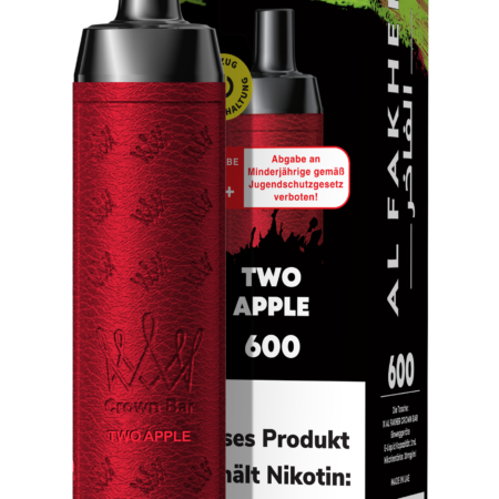 Al Fakher Vape Two Apple 10x600er – klassischer Doppelapfel-Geschmack für bis zu 600 Züge.