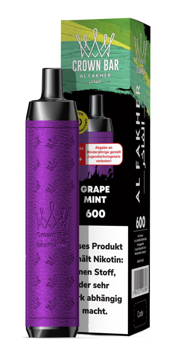 Al Fakher Vape Grape Mint 10x600er – Süße Trauben mit kühler Minze