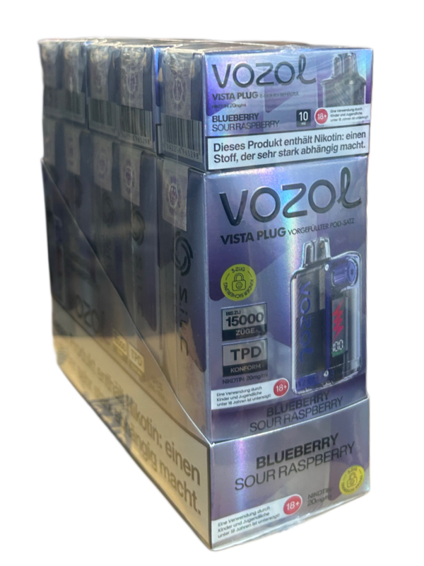 Vozol Vista Plug Blueberry Sour Raspberry 5x15000 – Bild 2