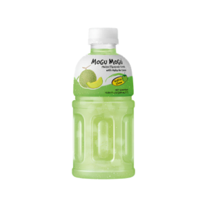 Mogu Mogu Drink Melon 6x320ml – fruchtiges Melonengetränk mit Nata-de-Coco-Stückchen in der 320-ml-Flasche.