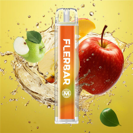 Flerbar Vapes 600er Double Apple – 10 Stück, intensiver Doppelapfel-Geschmack für bis zu 600 Züge.