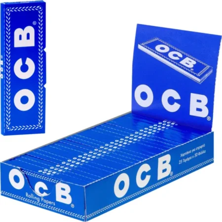 OCB Blau 25x50 – Ultradünnes Zigarettenpapier für Selbstgedrehte