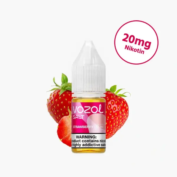 Vozol Liquid Strawberry 10 x 10ml – Intensiver Erdbeergeschmack für Vaping