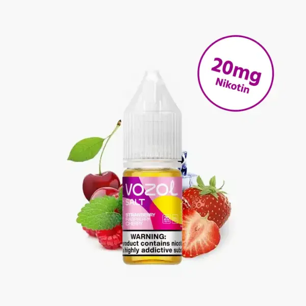 Vozol Liquid Strawberry Raspberry Cherry 10 x 10ml – Fruchtige Erdbeere, Himbeere und Kirsche