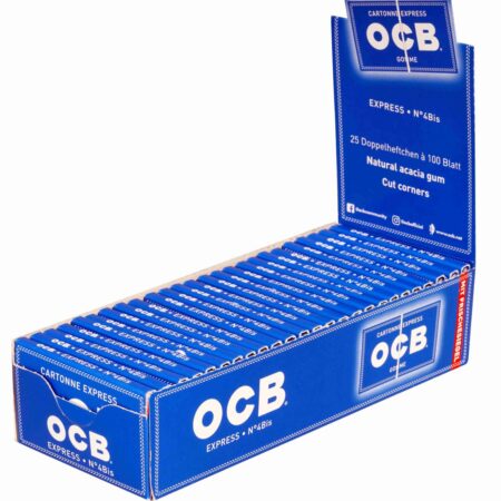 OCB Blau Gummizug Papier 25x100 – Klassische Zigarettenblättchen mit Gummierung