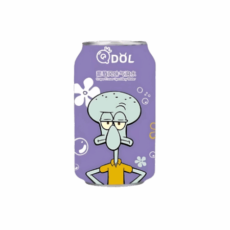 QDOL Grape SPONGEBOB EDITION 24x330ml – Trauben-Limonade mit Thaddäus auf der Dose