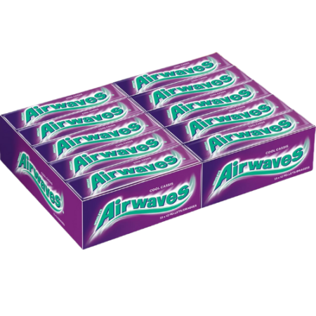 Airwaves Cool Cassis 30x12er – Zuckerfreier Kaugummi mit Cassis- und Menthol-Geschmack