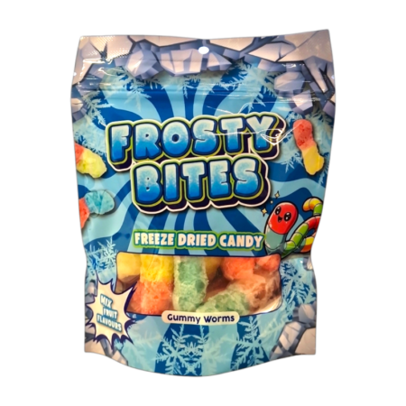 Frosty Bites Gummy Worms 24x50g – Fruchtig-säuerliche Gummiwürmer mit intensivem Geschmack