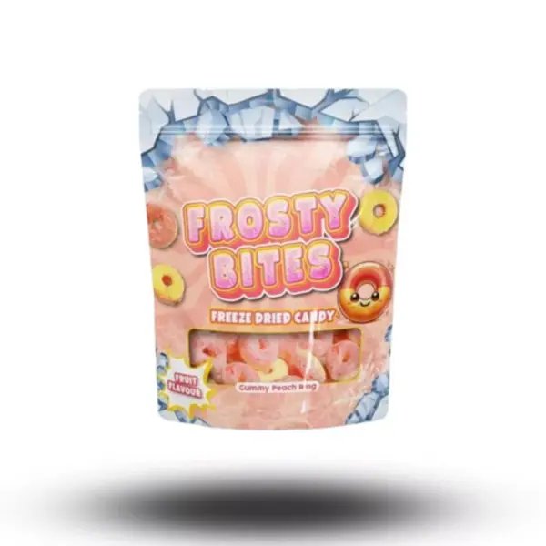 Frosty Bites Gummy Peach Rings 24x50g – Fruchtige Pfirsichringe mit süß-säuerlicher Note