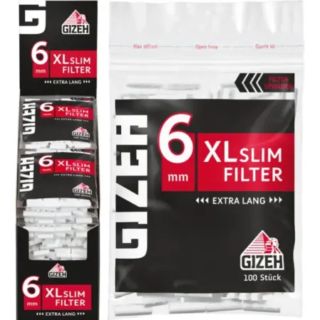 gizeh black xl slim filter 6mm rauchgenuss