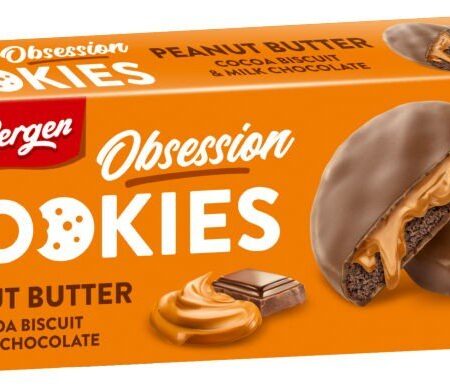 Bergen Cookies Peanut Butter 128g – Knusprige Kekse mit cremiger Erdnussbutterfüllung