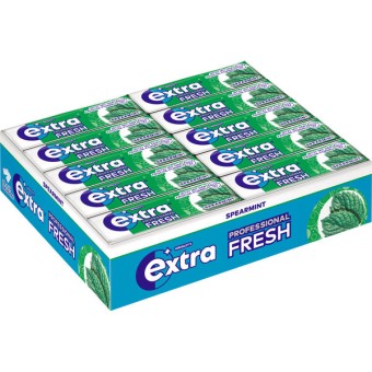 Wrigley’s Extra Professional Spearmint 30x10er – Zuckerfreier Kaugummi mit frischem Spearmint-Geschmack