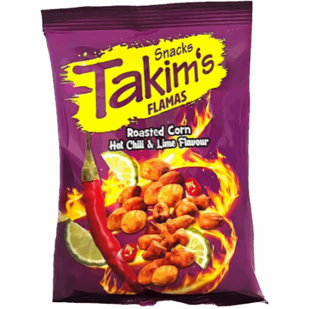 Takims Roasted Corn Chilli & Lime 12x100g – Röstmais mit Chili und Limette