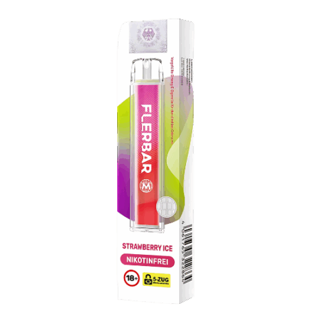 Flerbar Vapes Nikotinfrei 600er Strawberry Ice 10 Stück – Fruchtige Erdbeere mit Ice-Note, ganz ohne Nikotin