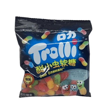 Asia Trolli Sour Worms Gummy 10x60g – Saure Fruchtgummi-Würmer im Asia-Style