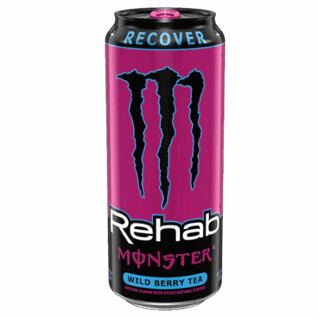 Monster Energy Rehab Wild Berry Tea 12x500ml – Tee-Energy-Drink mit Waldbeeren und wenig Zucker