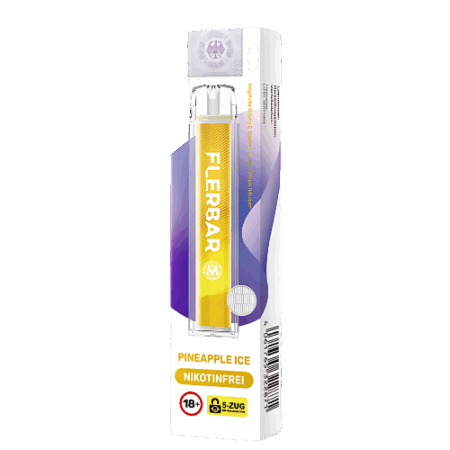 Flerbar Vapes Nikotinfrei 600er Pineapple Ice 10 Stück – Tropisch-frische Ananas mit Cooling-Effekt, ganz ohne Nikotin