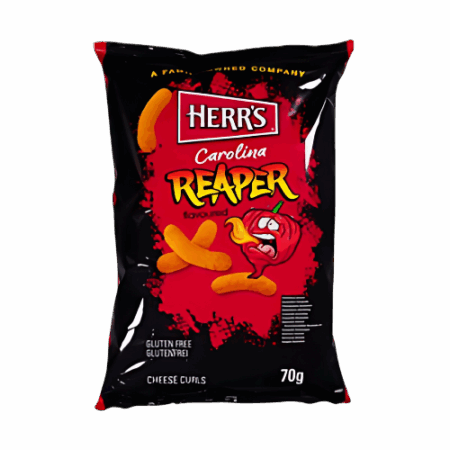 Herr's Carolina Reaper 18x70g – Extra-scharfer Snack mit intensivem Chili-Geschmack