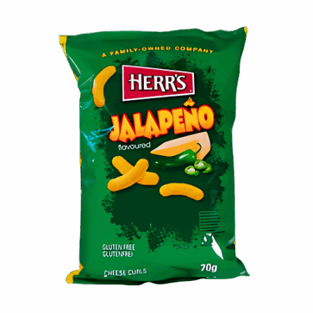 Herr's Jalapeño 18x70g – Würzig-scharfer Chipsgenuss mit echtem Jalapeño-Flavor!