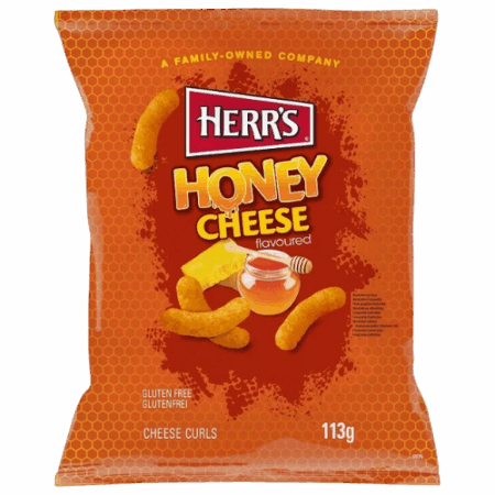 Herr’s Honey Cheese 12x113g – Kartoffelchips mit Käse und Honig aus den USA