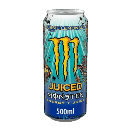 Monster Energy + Juice Aussie Style Lemonade 12x500ml – Zitroniger Energy-Drink mit Fruchtsaft