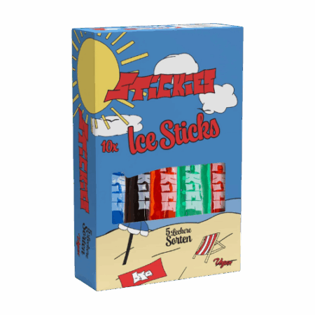 Stickies Wassereis 24x10er Box – Fruchtiges Wassereis in 5 Sorten für Groß und Klein