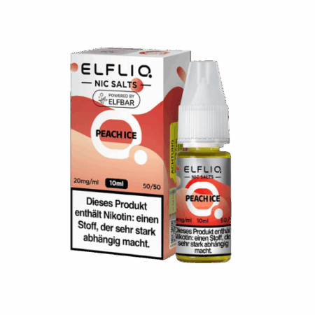 ELFBAR ELFLIQ Peach Ice 10x10ml – Fruchtiger Pfirsich mit Ice-Effekt als Nikotinsalz-Liquid