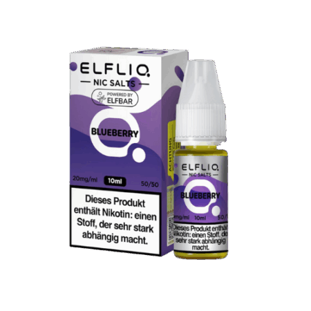 ELFBAR ELFLIQ Blueberry 10x10ml – Intensives Blaubeer-Liquid mit Nikotinsalz für dein Pod-System