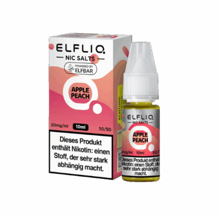 ELFBAR ELFLIQ Apple Peach 10x10ml – Fruchtige Kombination aus Apfel und Pfirsich mit Nikotinsalz